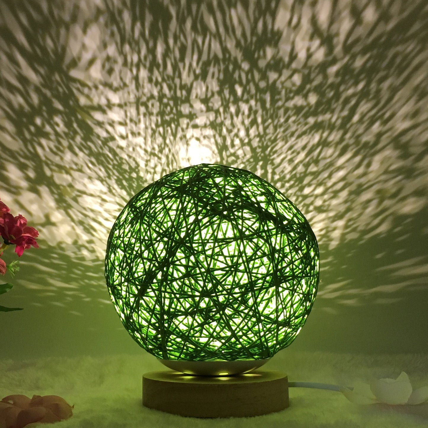 Remote Control Rattan Ball Lamp