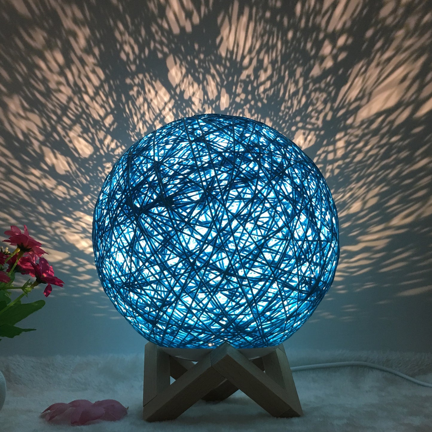 Remote Control Rattan Ball Lamp