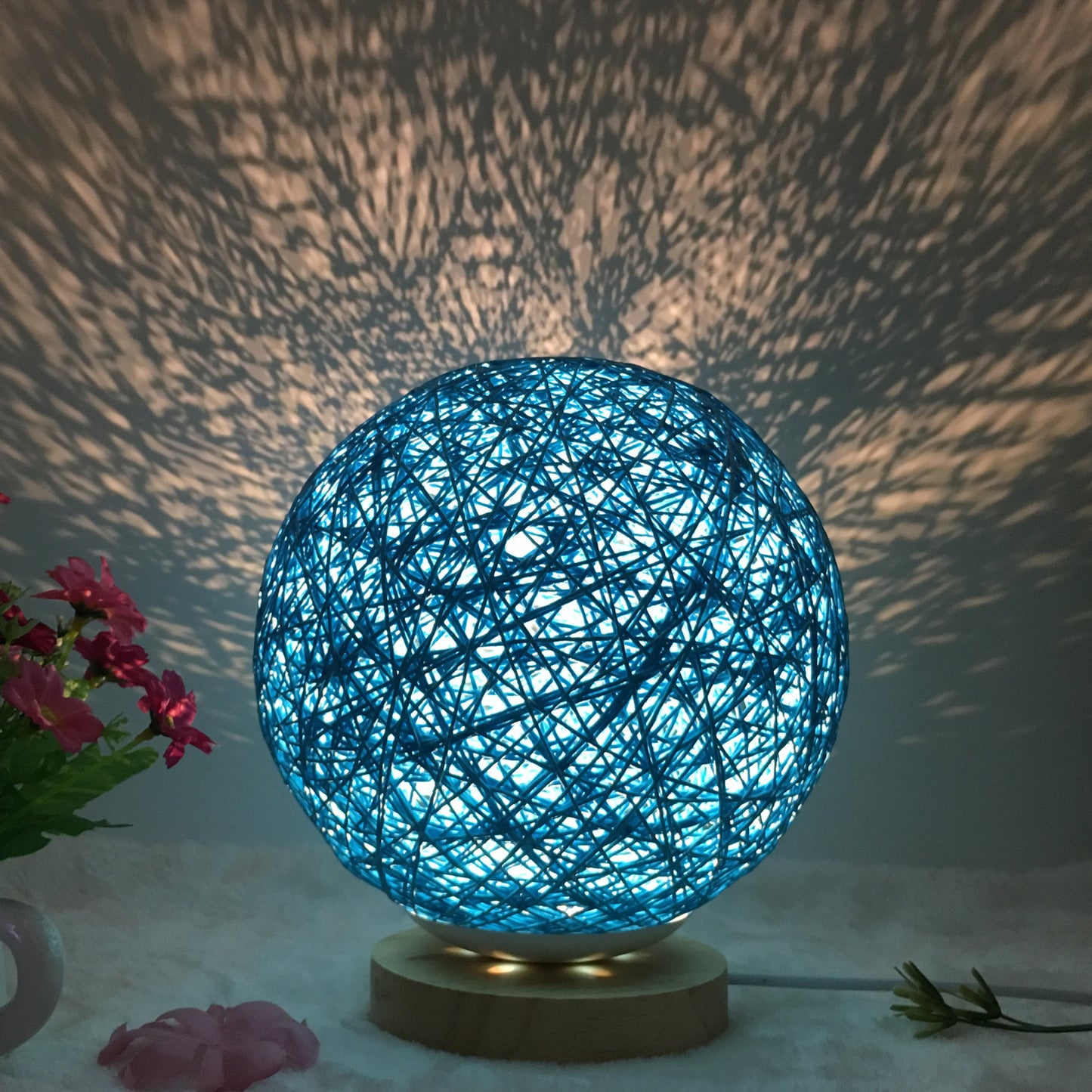 Remote Control Rattan Ball Lamp