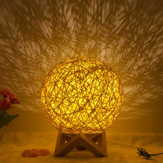 Remote Control Rattan Ball Lamp