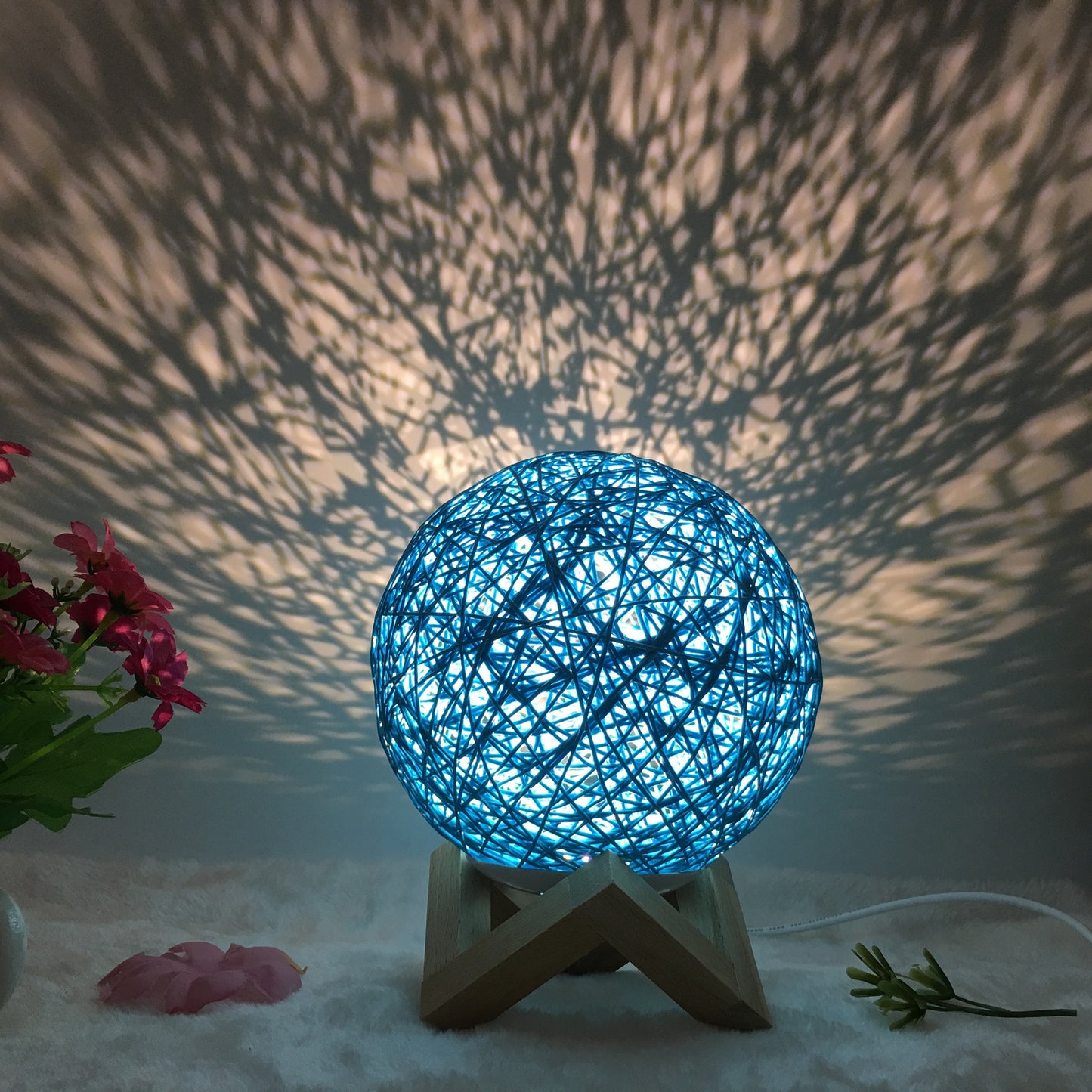 Remote Control Rattan Ball Lamp